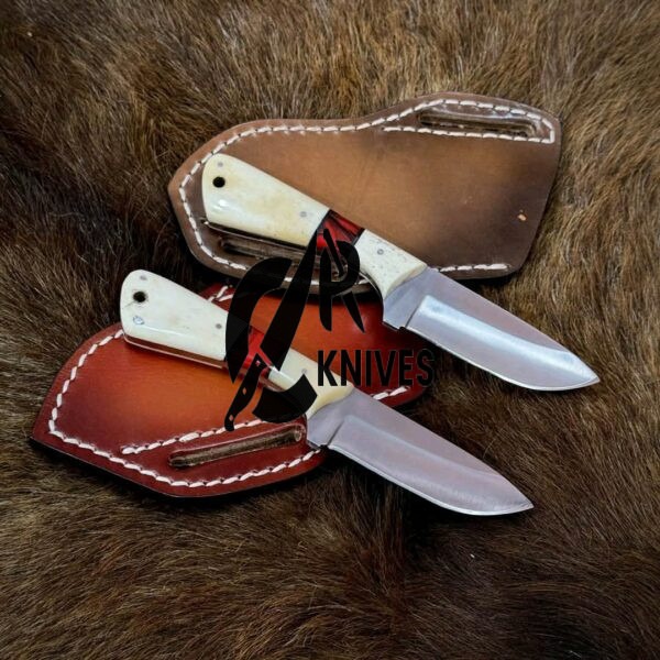 Custom Camel Bone & Epoxy Resin Handle Cowboy Knives