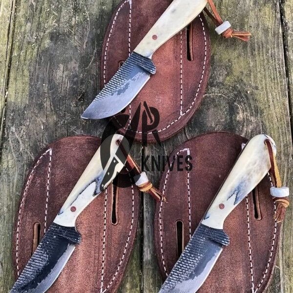 Handcrafted Camel Bone Handle Skinning Knives